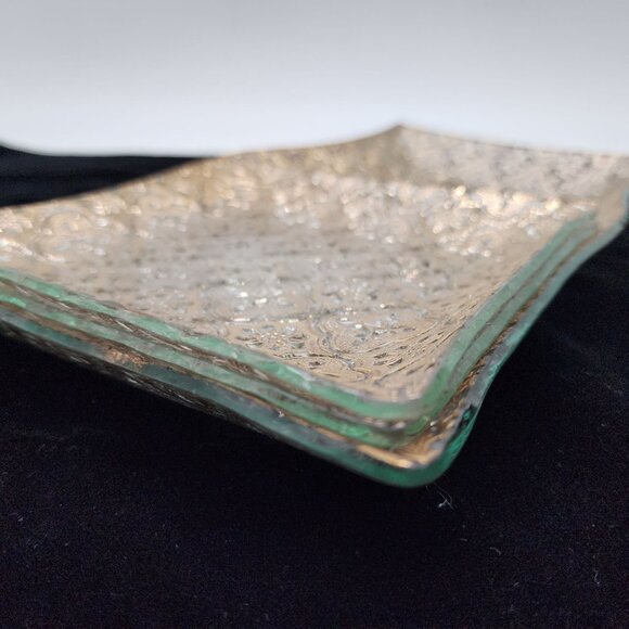 Georges Briard Hollywood Regency Relish Dish Trays Double & Single Gold Textured - Picture 4 of 10